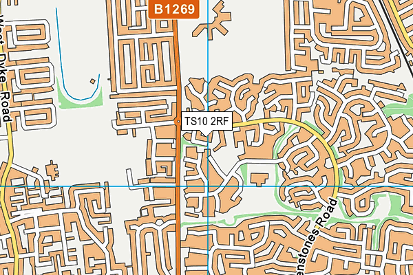 TS10 2RF map - OS VectorMap District (Ordnance Survey)