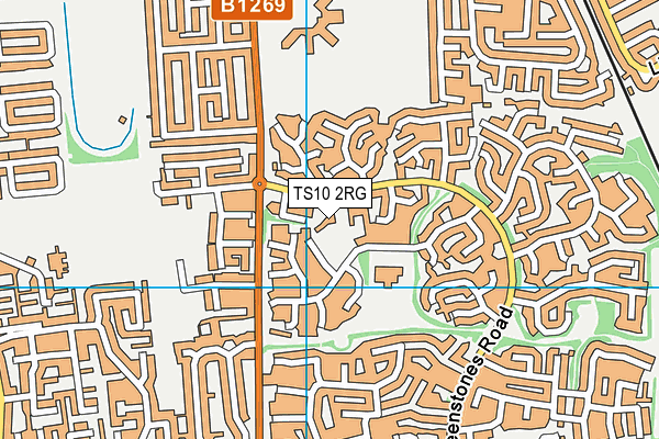 TS10 2RG map - OS VectorMap District (Ordnance Survey)