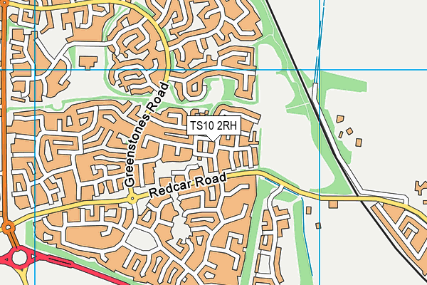 TS10 2RH map - OS VectorMap District (Ordnance Survey)