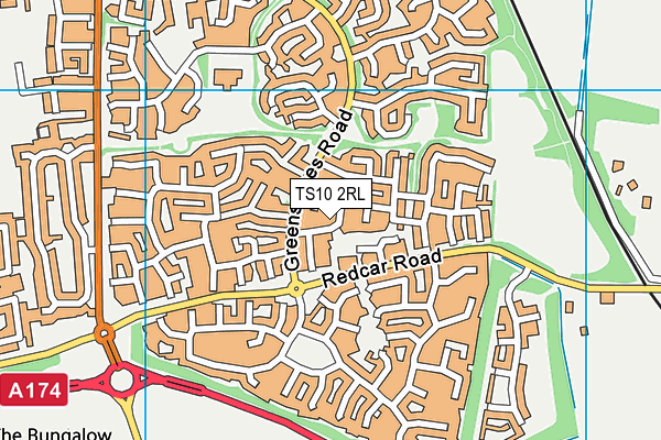 TS10 2RL map - OS VectorMap District (Ordnance Survey)