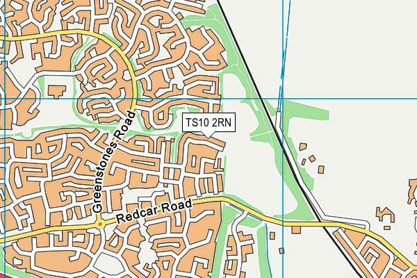 TS10 2RN map - OS VectorMap District (Ordnance Survey)
