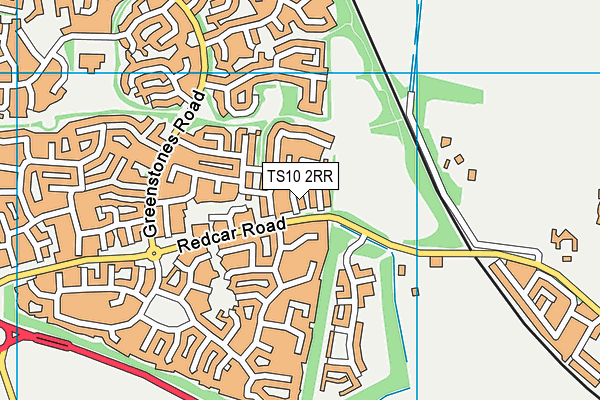 TS10 2RR map - OS VectorMap District (Ordnance Survey)