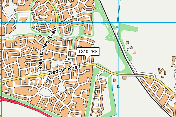 TS10 2RS map - OS VectorMap District (Ordnance Survey)