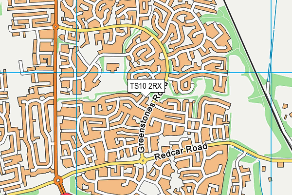 TS10 2RX map - OS VectorMap District (Ordnance Survey)