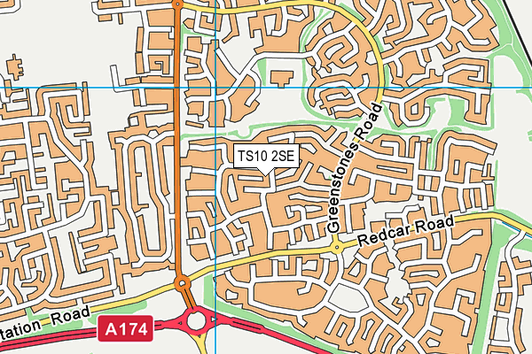 TS10 2SE map - OS VectorMap District (Ordnance Survey)