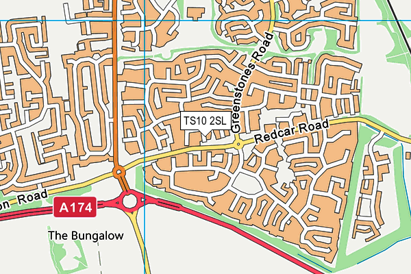 TS10 2SL map - OS VectorMap District (Ordnance Survey)