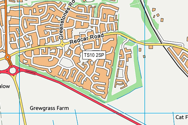 TS10 2SP map - OS VectorMap District (Ordnance Survey)