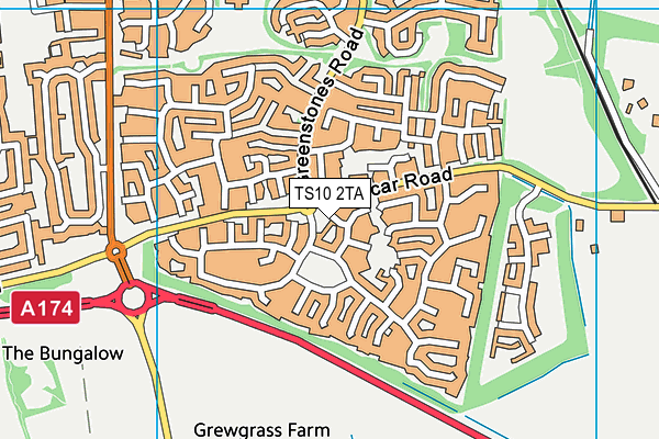 TS10 2TA map - OS VectorMap District (Ordnance Survey)