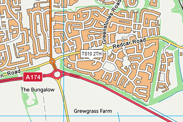 TS10 2TH map - OS VectorMap District (Ordnance Survey)