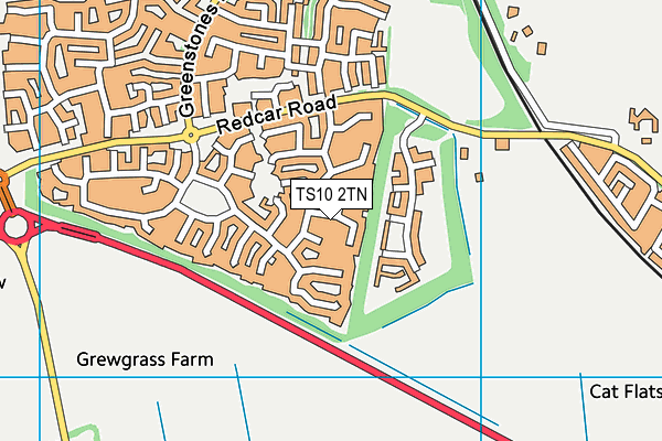 TS10 2TN map - OS VectorMap District (Ordnance Survey)