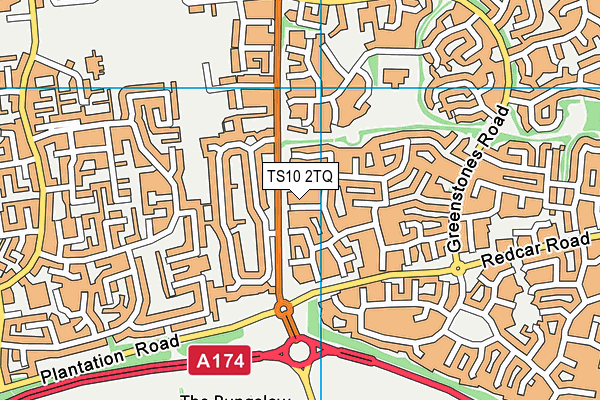 TS10 2TQ map - OS VectorMap District (Ordnance Survey)