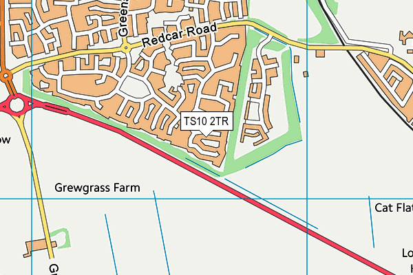 TS10 2TR map - OS VectorMap District (Ordnance Survey)