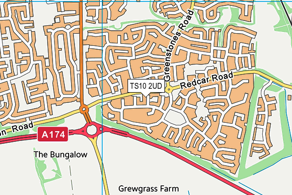 TS10 2UD map - OS VectorMap District (Ordnance Survey)