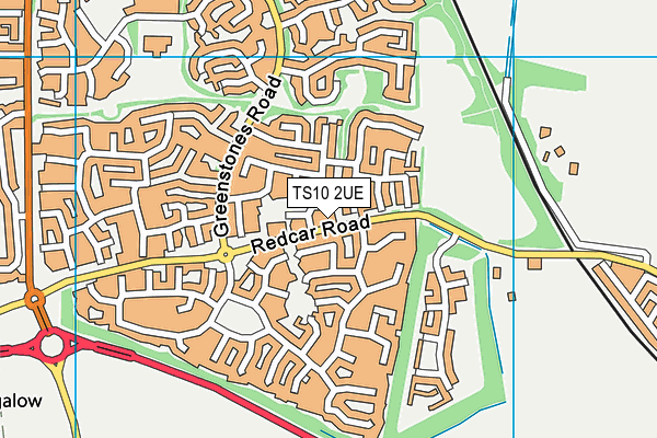 TS10 2UE map - OS VectorMap District (Ordnance Survey)