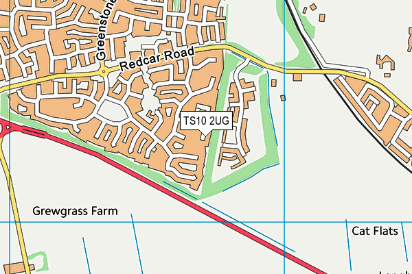 TS10 2UG map - OS VectorMap District (Ordnance Survey)