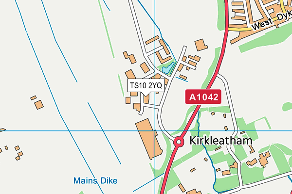 TS10 2YQ map - OS VectorMap District (Ordnance Survey)