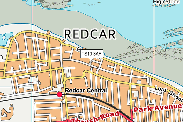 TS10 3AF map - OS VectorMap District (Ordnance Survey)