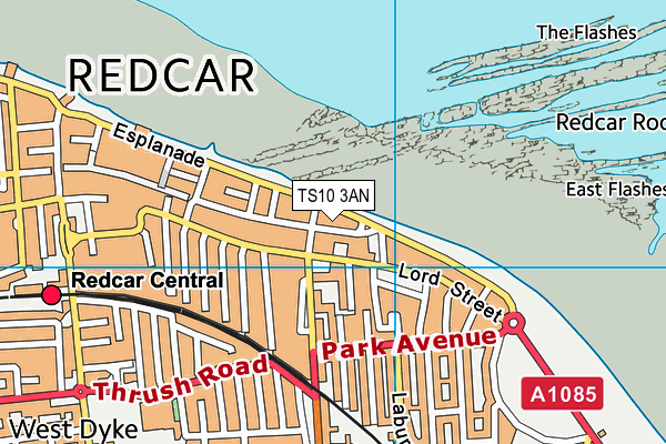 TS10 3AN map - OS VectorMap District (Ordnance Survey)