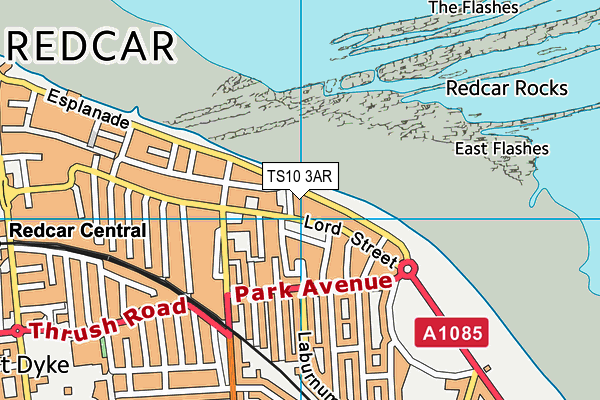 TS10 3AR map - OS VectorMap District (Ordnance Survey)