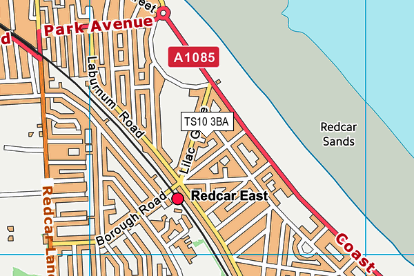 TS10 3BA map - OS VectorMap District (Ordnance Survey)