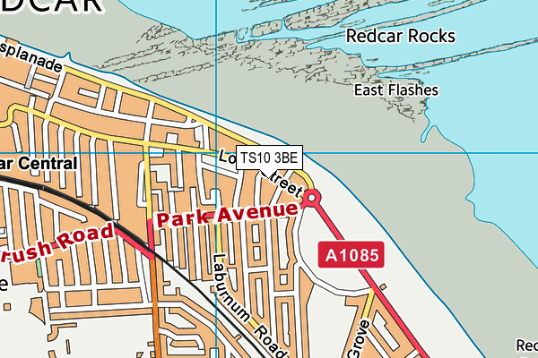 TS10 3BE map - OS VectorMap District (Ordnance Survey)