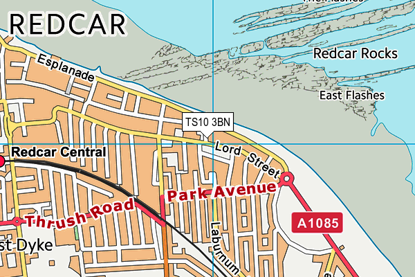 TS10 3BN map - OS VectorMap District (Ordnance Survey)