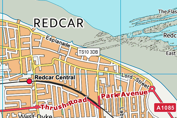 TS10 3DB map - OS VectorMap District (Ordnance Survey)