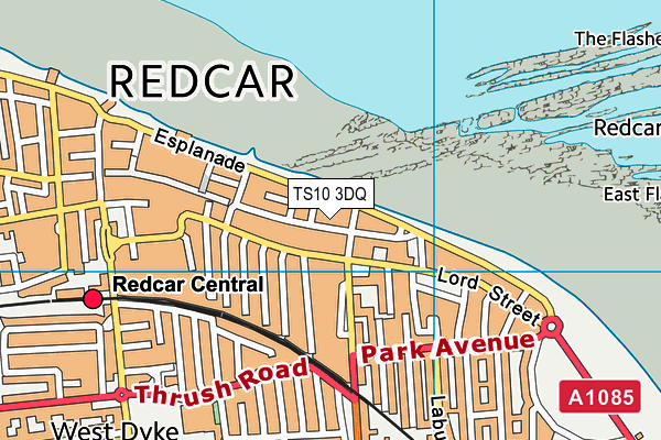 TS10 3DQ map - OS VectorMap District (Ordnance Survey)