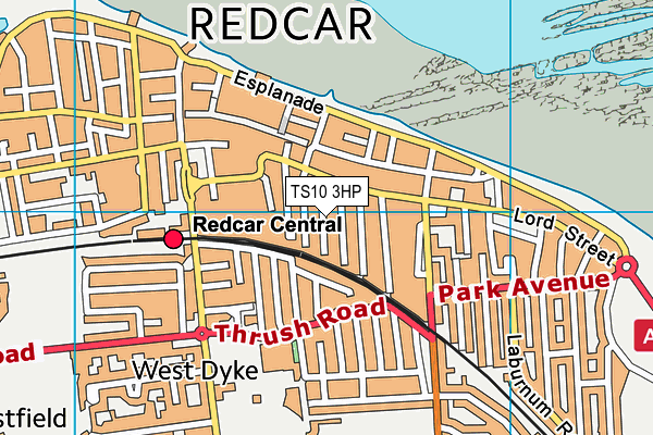 TS10 3HP map - OS VectorMap District (Ordnance Survey)