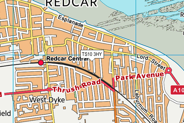 TS10 3HY map - OS VectorMap District (Ordnance Survey)