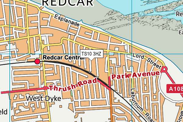 Map of KK REDCAR LTD at district scale