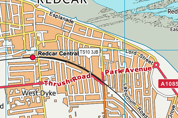 TS10 3JB map - OS VectorMap District (Ordnance Survey)