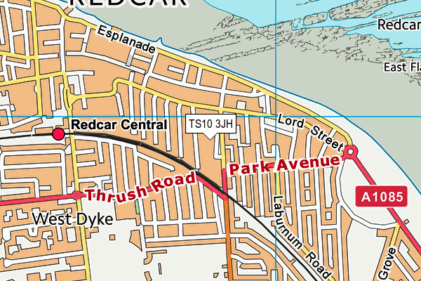 TS10 3JH map - OS VectorMap District (Ordnance Survey)