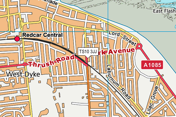 TS10 3JJ map - OS VectorMap District (Ordnance Survey)