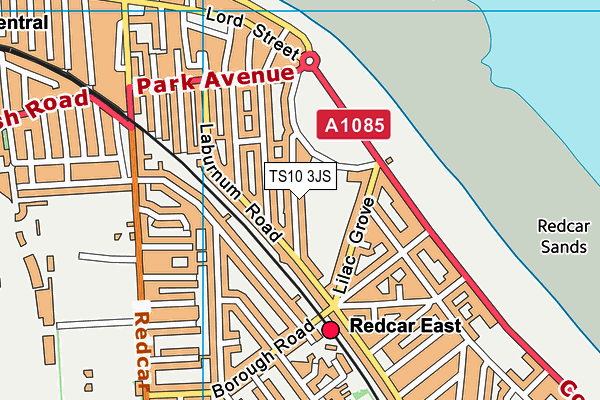 TS10 3JS map - OS VectorMap District (Ordnance Survey)