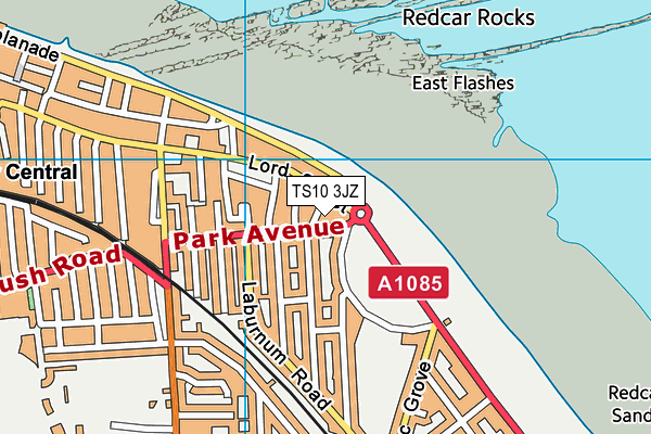 TS10 3JZ map - OS VectorMap District (Ordnance Survey)