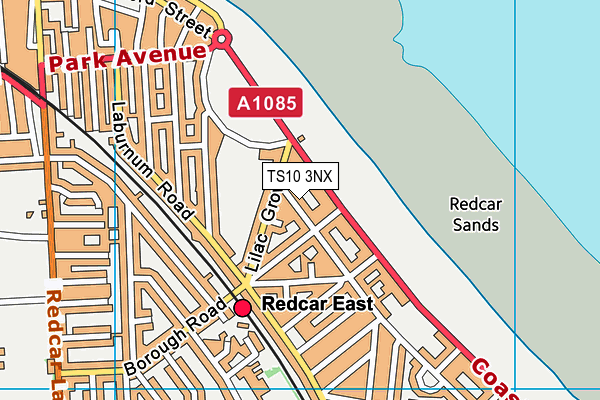 TS10 3NX map - OS VectorMap District (Ordnance Survey)