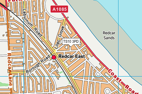 TS10 3PD map - OS VectorMap District (Ordnance Survey)