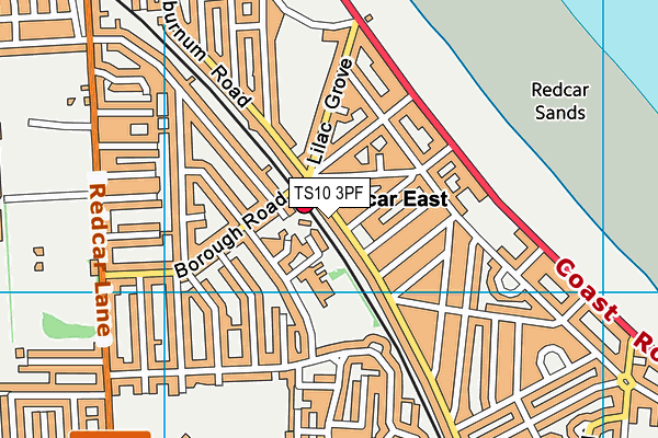 TS10 3PF map - OS VectorMap District (Ordnance Survey)