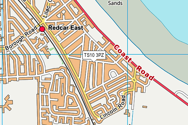 TS10 3PZ map - OS VectorMap District (Ordnance Survey)