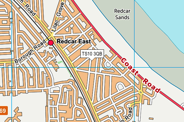 TS10 3QB map - OS VectorMap District (Ordnance Survey)