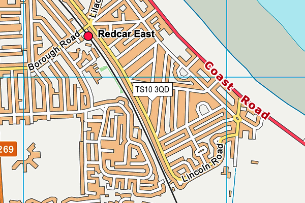 TS10 3QD map - OS VectorMap District (Ordnance Survey)