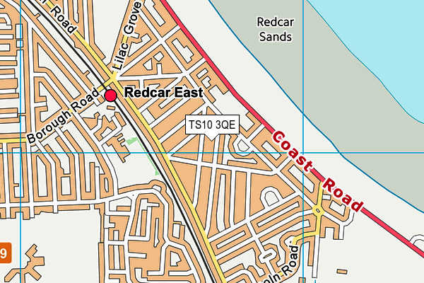 TS10 3QE map - OS VectorMap District (Ordnance Survey)