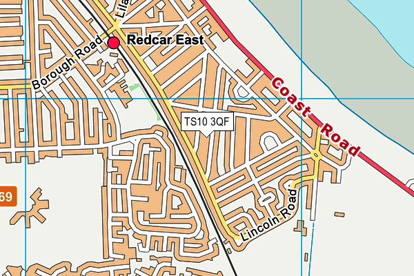 TS10 3QF map - OS VectorMap District (Ordnance Survey)