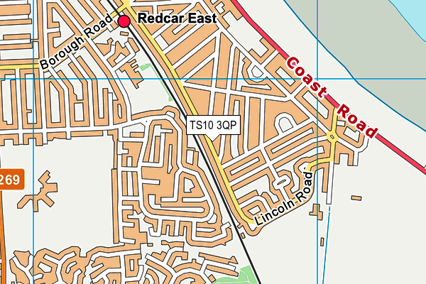 TS10 3QP map - OS VectorMap District (Ordnance Survey)