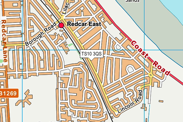 TS10 3QS map - OS VectorMap District (Ordnance Survey)