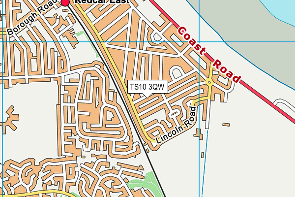 TS10 3QW map - OS VectorMap District (Ordnance Survey)