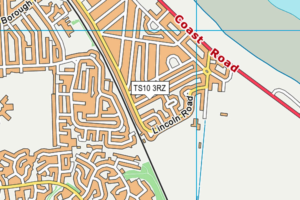 TS10 3RZ map - OS VectorMap District (Ordnance Survey)