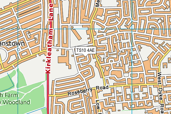 TS10 4AE map - OS VectorMap District (Ordnance Survey)