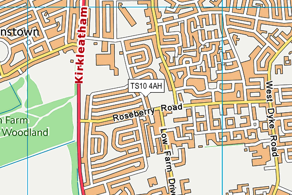 TS10 4AH map - OS VectorMap District (Ordnance Survey)